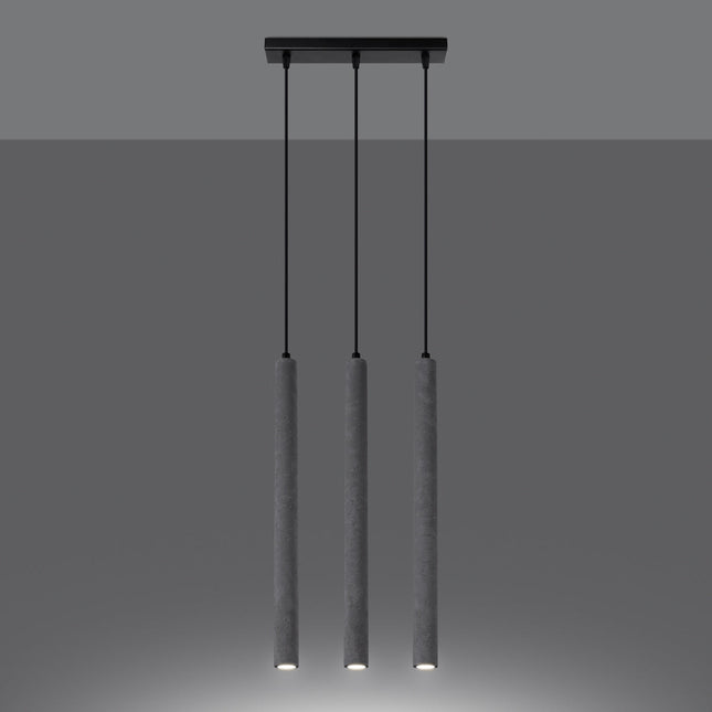 Halo 3L concrete hanging lamp