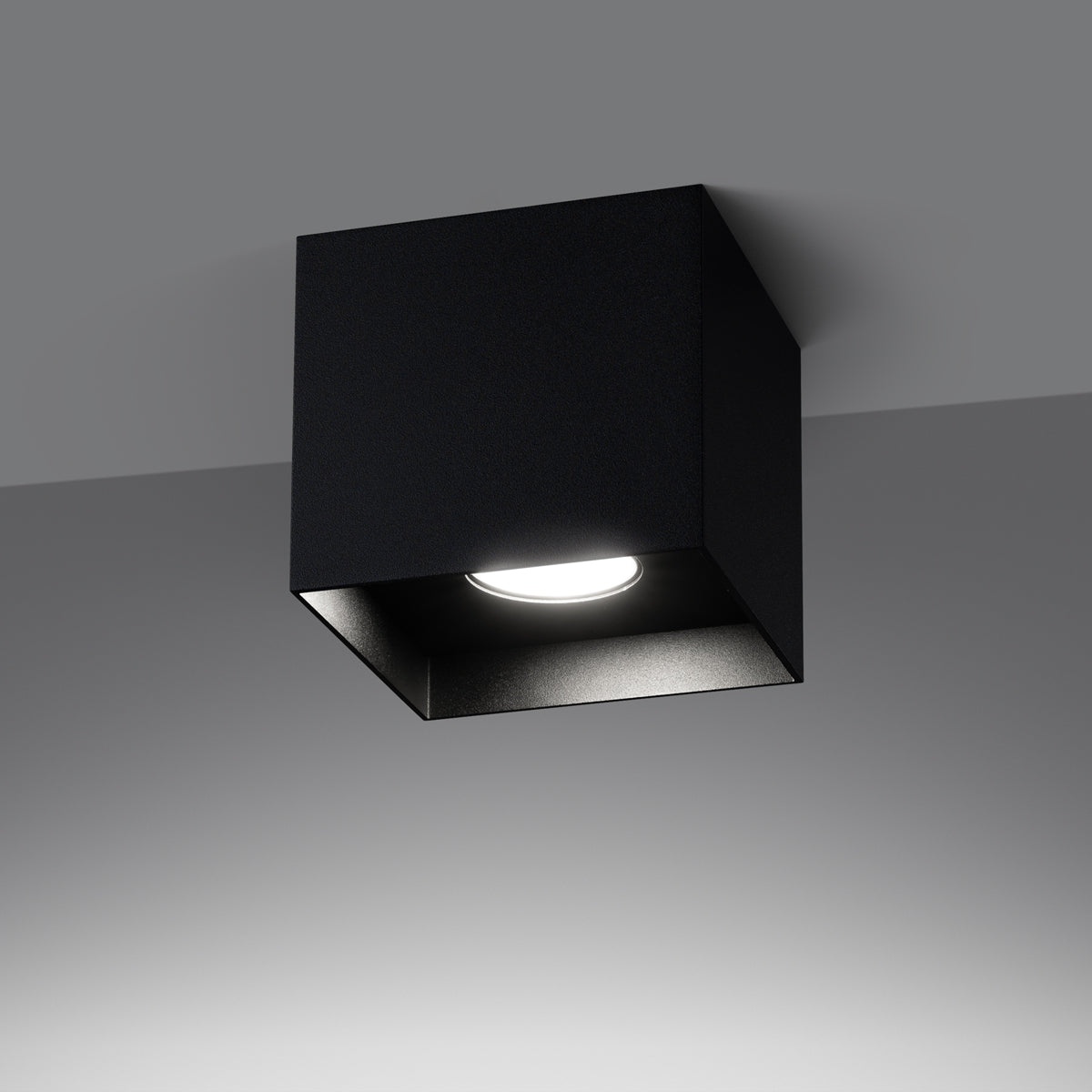 Timeless Cube Ceiling Light in Black