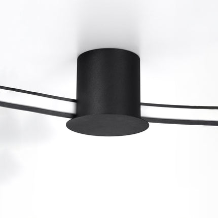 Lámpara de techo de anillo Solis 55 negra 4000K