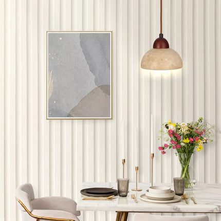 Minimalistische Pendelleuchte aus Travertinstein