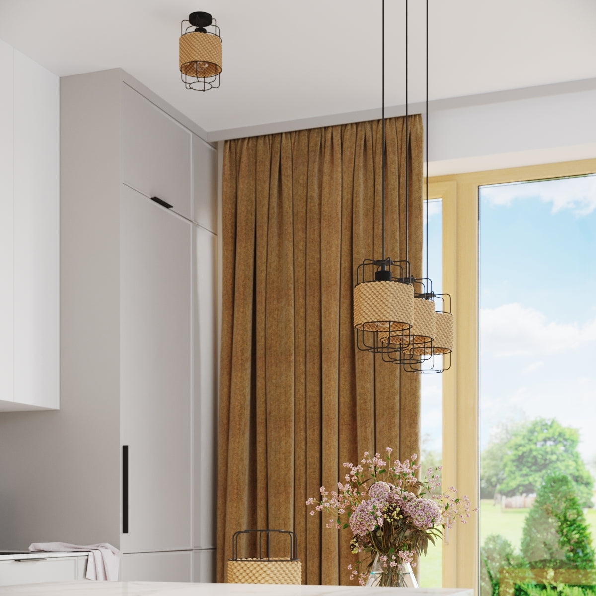 Lampe suspendue Design Corde 3L