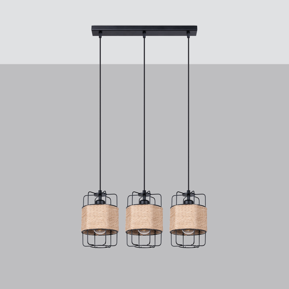 Lampe suspendue Design Corde 3L