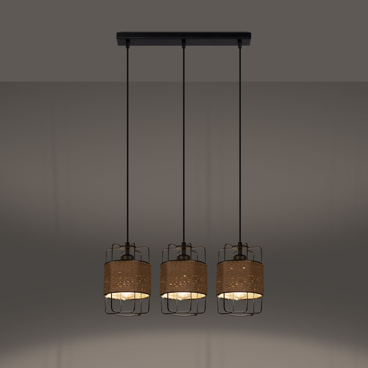 Lampe suspendue Design Corde 3L