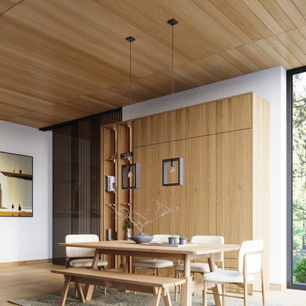 Pure Wenge Black Frame Hanging Lamp