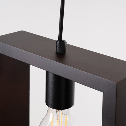 Pure Wenge Black Frame Hanging Lamp