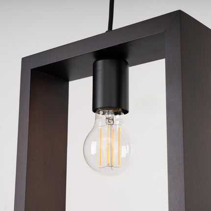 Pure Wenge Black Frame Hanging Lamp