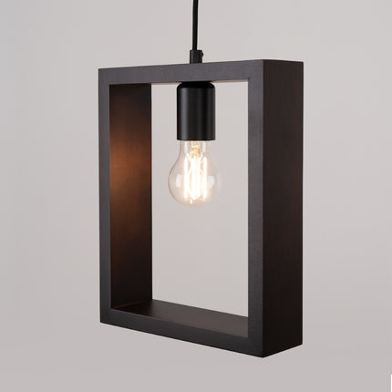 Pure Wenge Black Frame Hanging Lamp