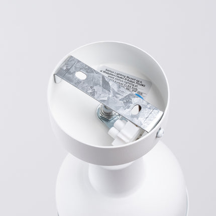 Elba White Adjustable Bell Wall Light