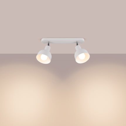 Lámpara de techo Elba 2 con campana ajustable, color blanco