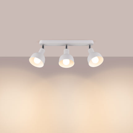 Elba 3 Adjustable Bell Ceiling Light White