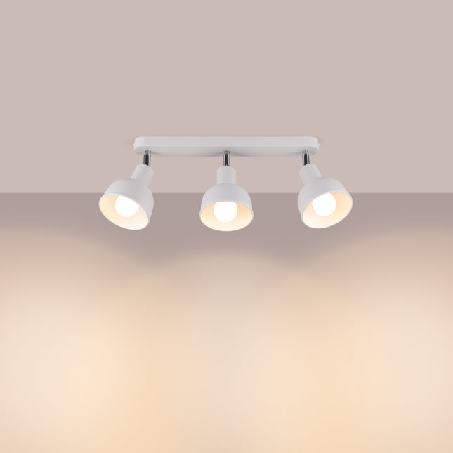Elba 3 Adjustable Bell Ceiling Light White