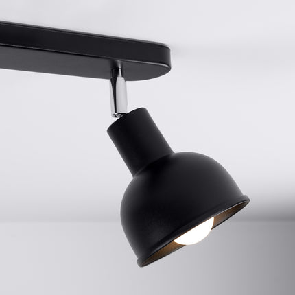 Lámpara de techo Elba 2 con campana ajustable, color negro