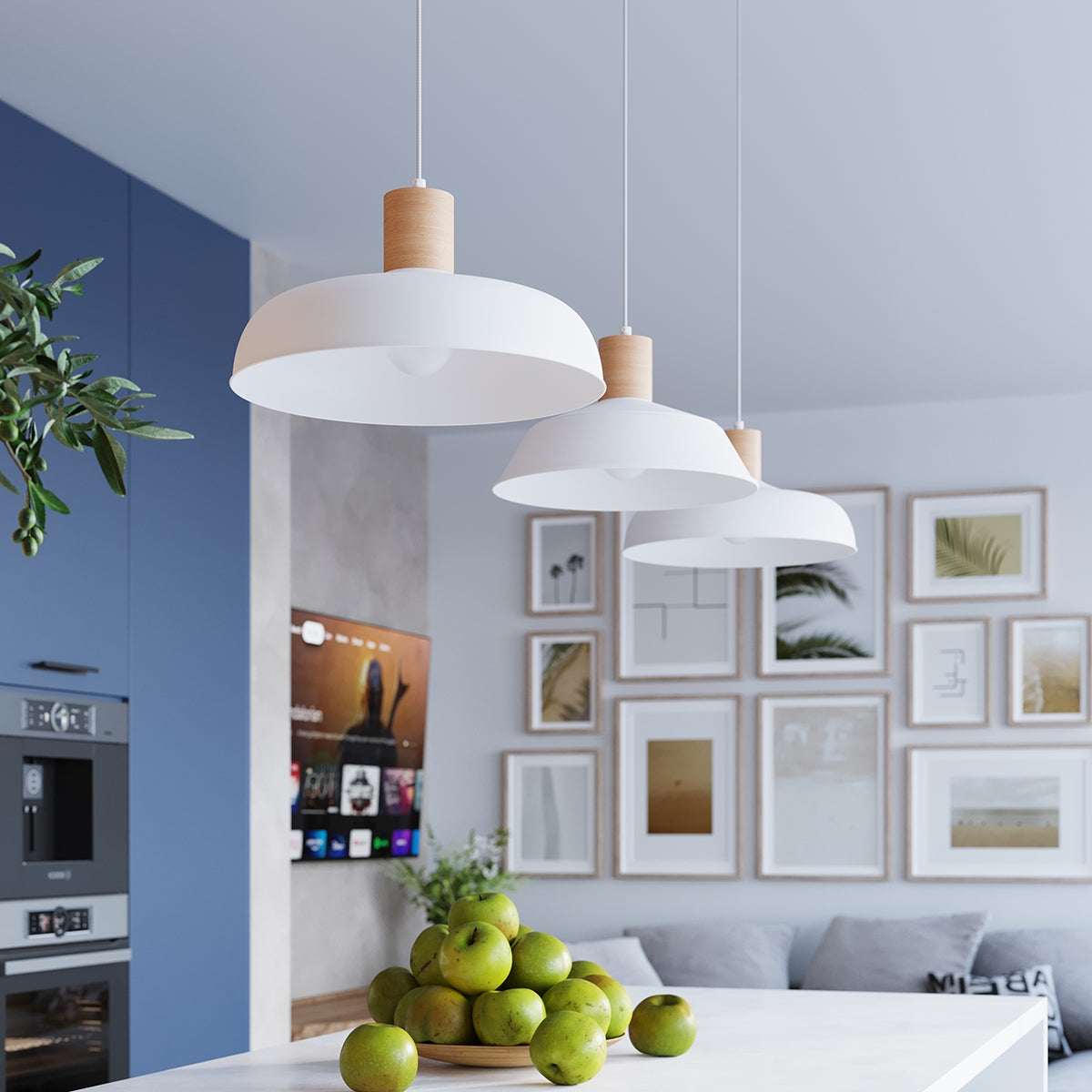 Lampe suspendue Loft Minimaliste blanc