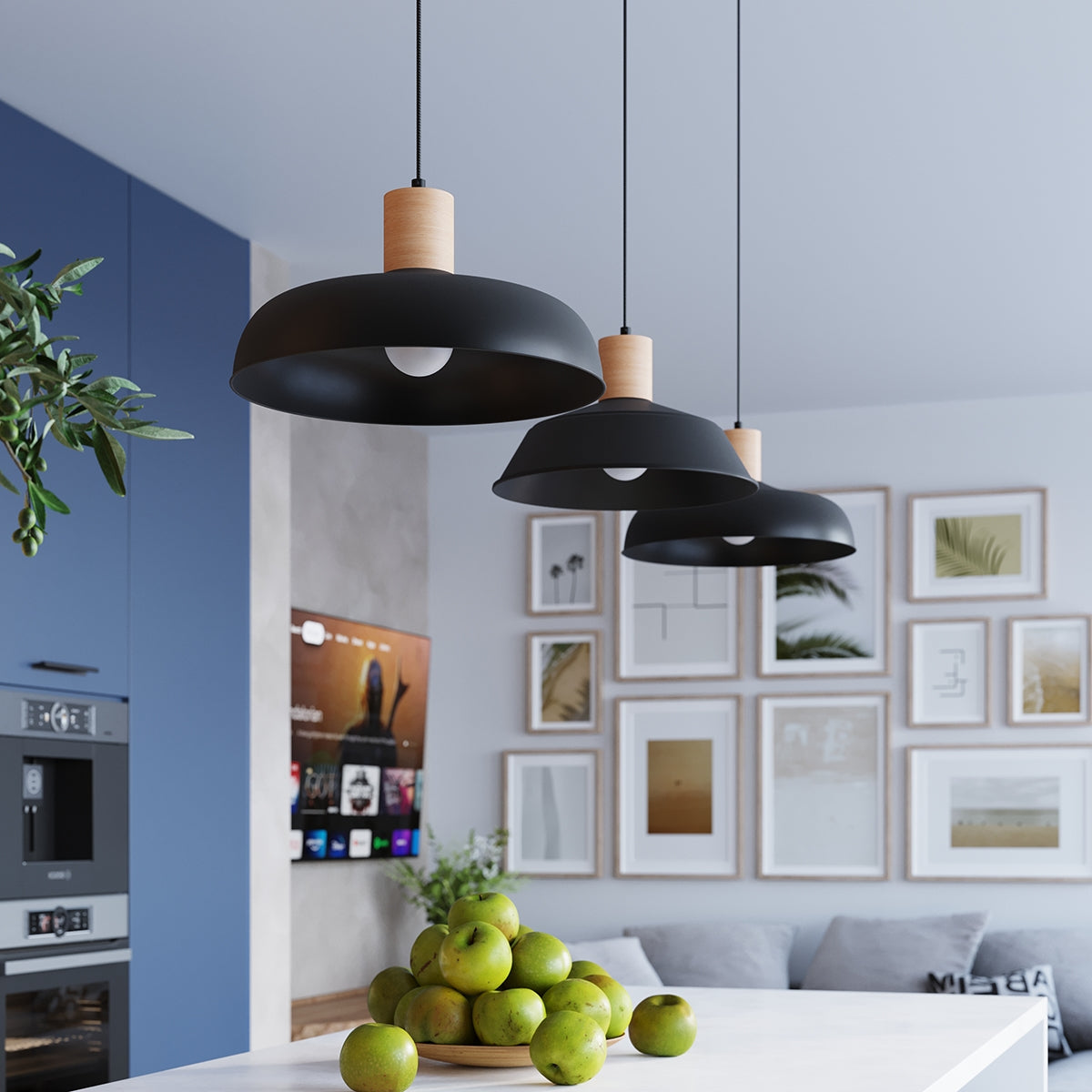 Suspension Luminis Minimaliste noir