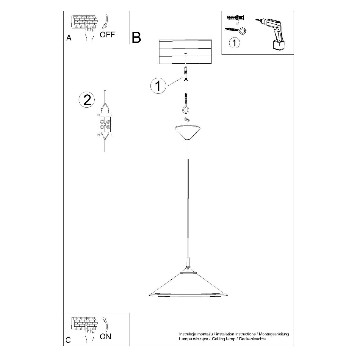 Pur Zuna hanging lamp white