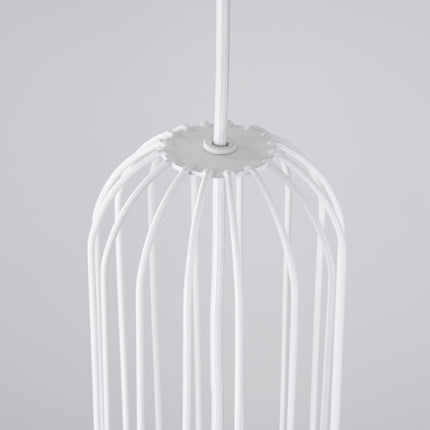 Lampe suspendue Sphère en Cage 1 blanc