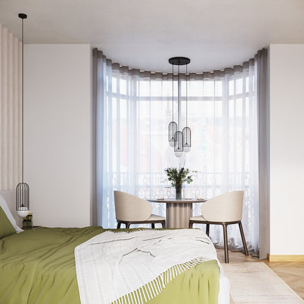 Lampe suspendue Sphère en Cage 1 noir