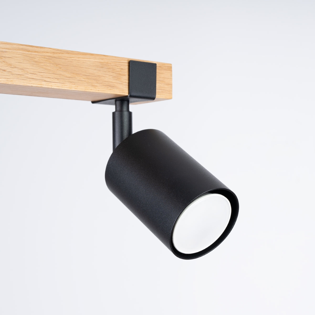 Plafonnier Socle Bois Réglable 2 noir