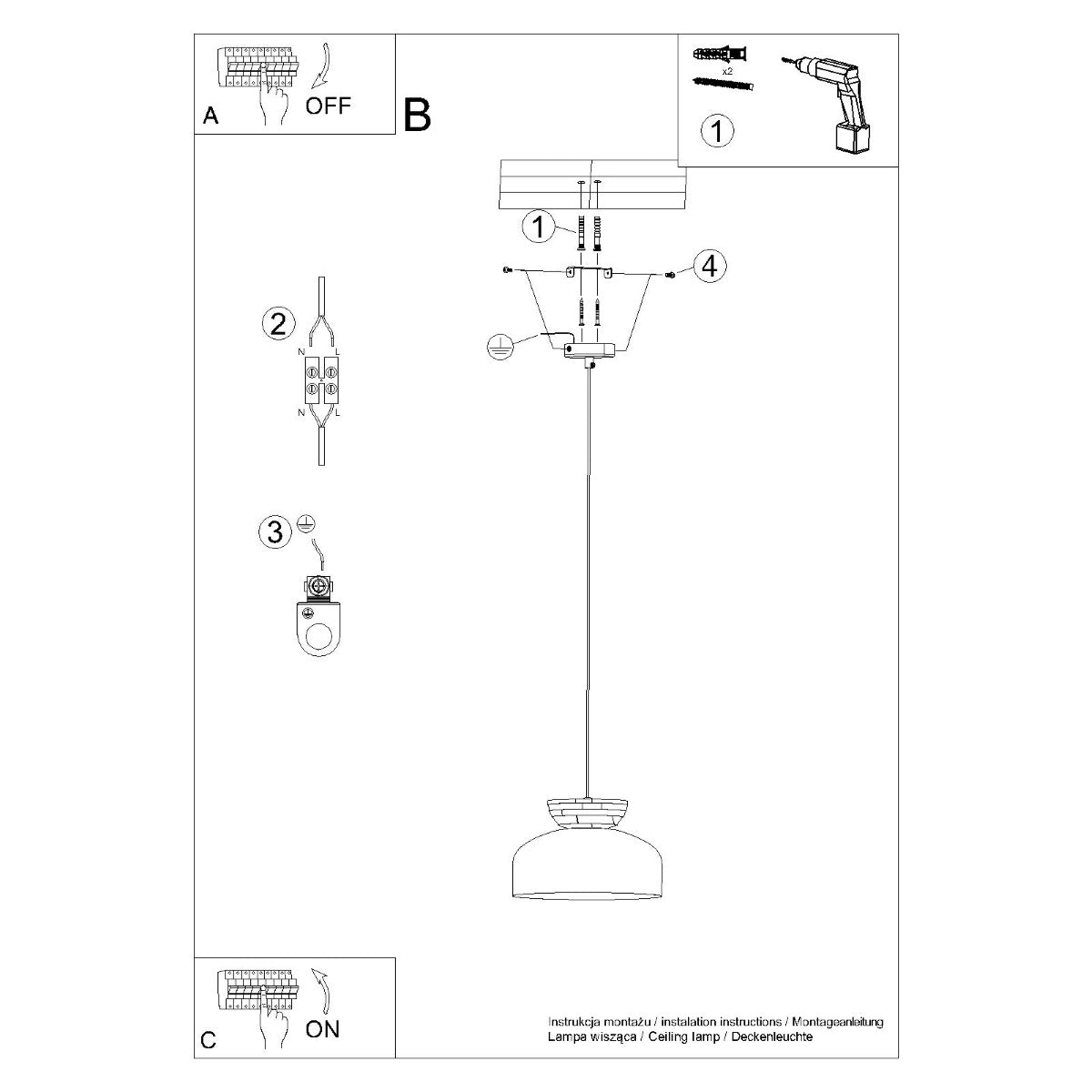 Suspension Douceur Bois blanc