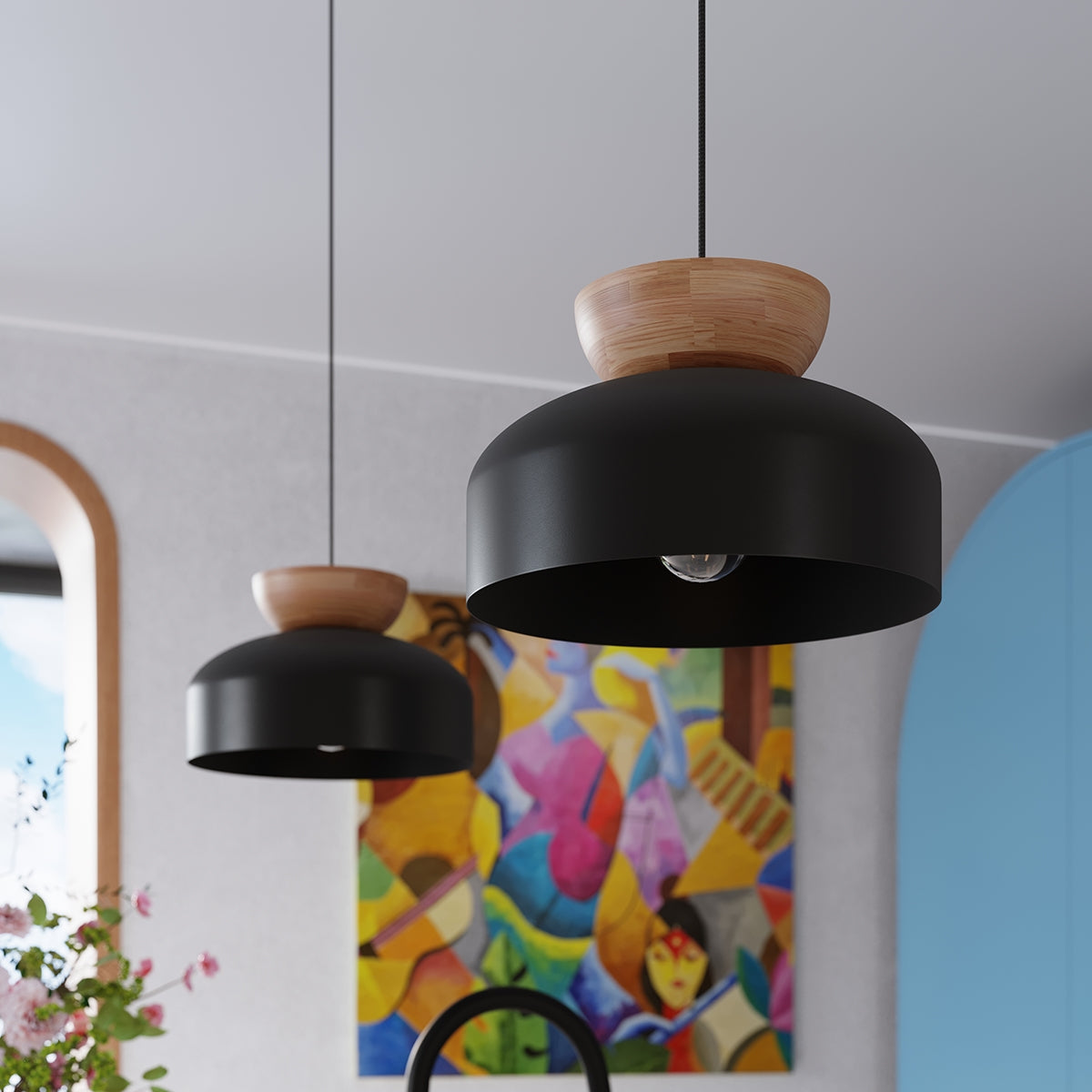 Suspension Douceur Bois noir