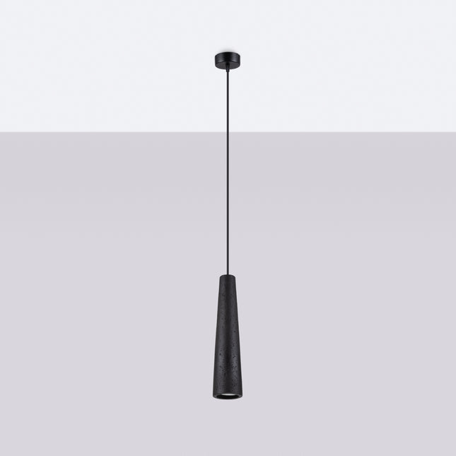Electra black concrete pendant light