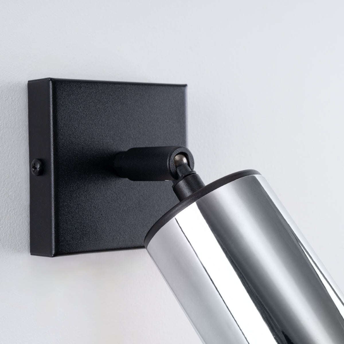 Luxury Steel Wall Light Black/Chrome