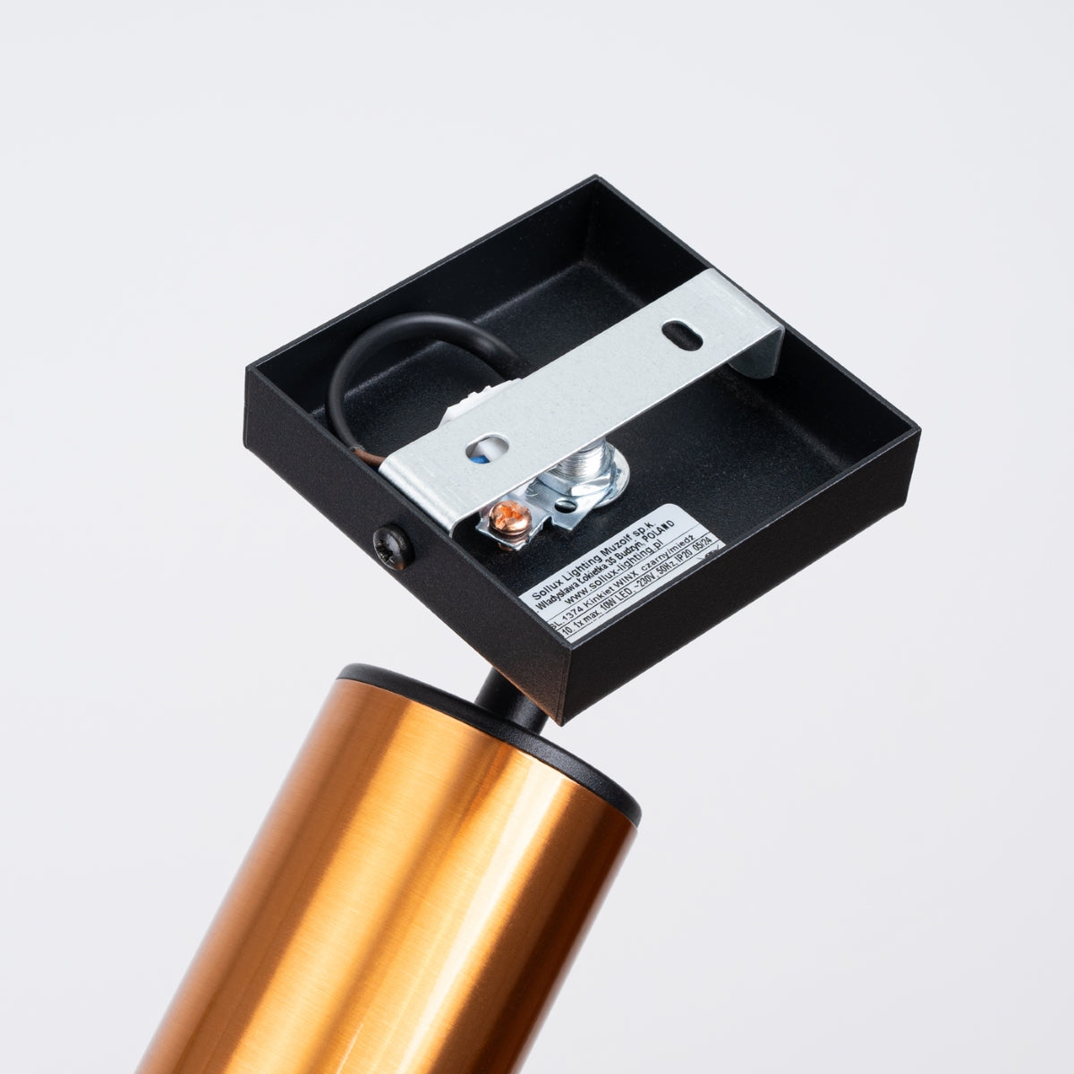 Luxury Steel Wall Light Black/Copper