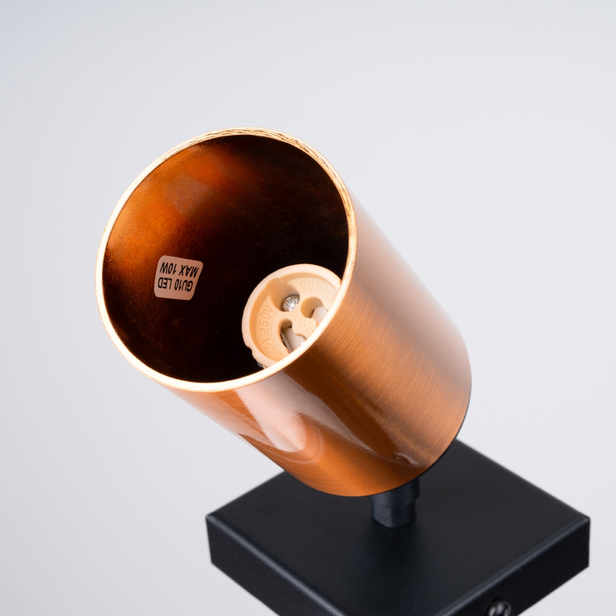 Luxury Steel Wall Light Black/Copper