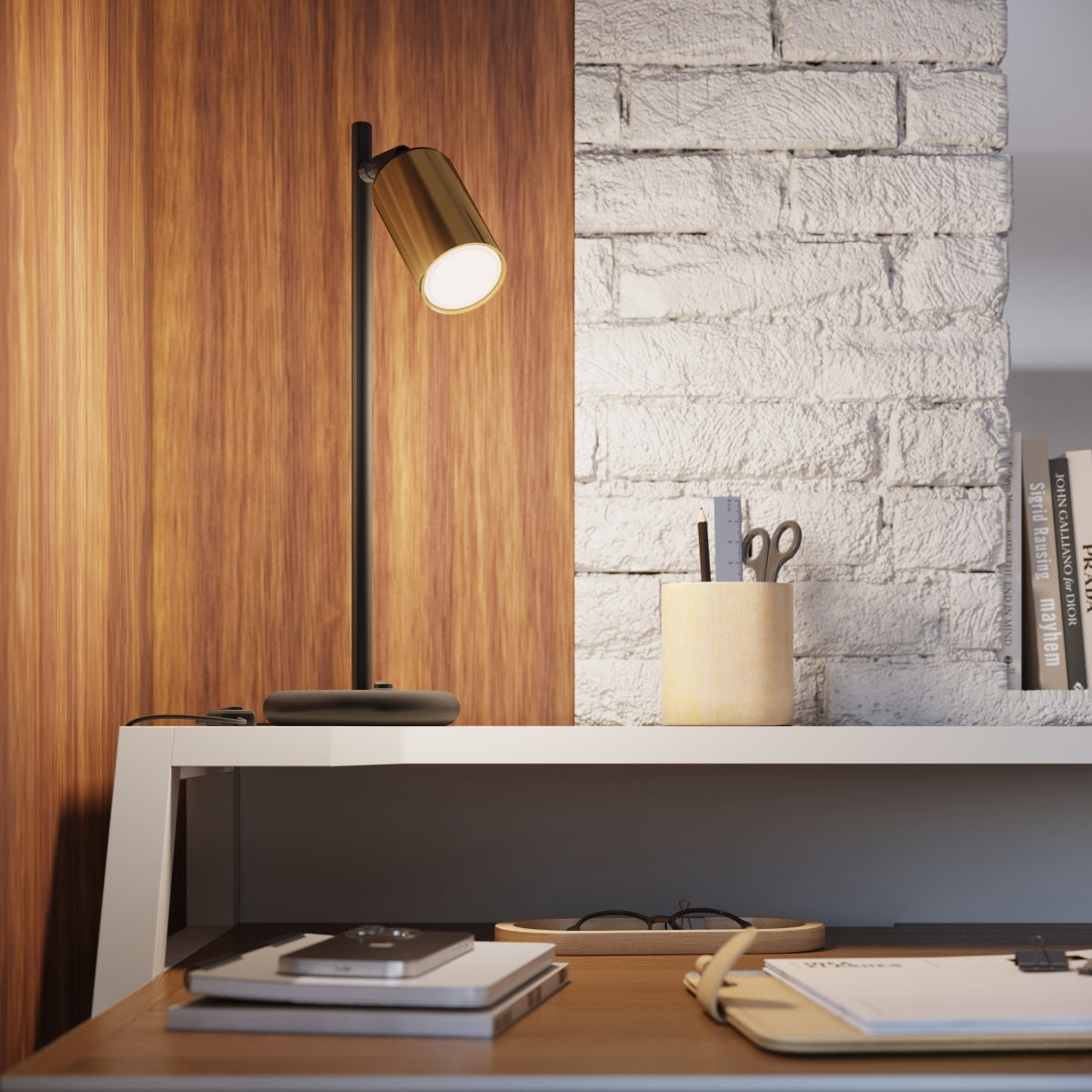 Steel Luxury table lamp black/gold