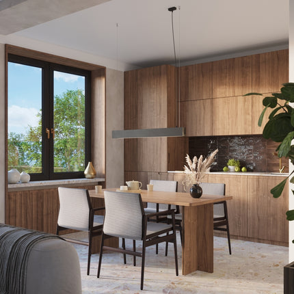 Moderne Bar Hängelampe schwarz