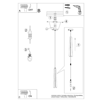 Suspension Prisme Moderne 1 blanc
