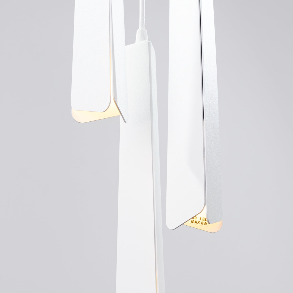 Suspension Prisme Moderne 3P blanc