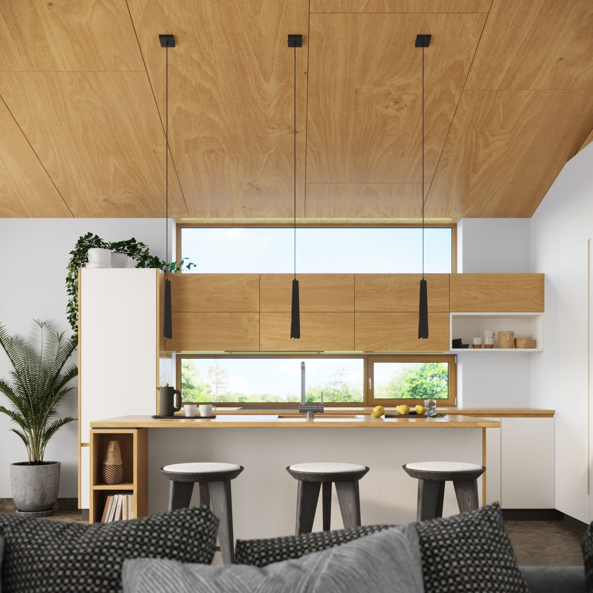 Suspension Prisme Moderne 1 noir