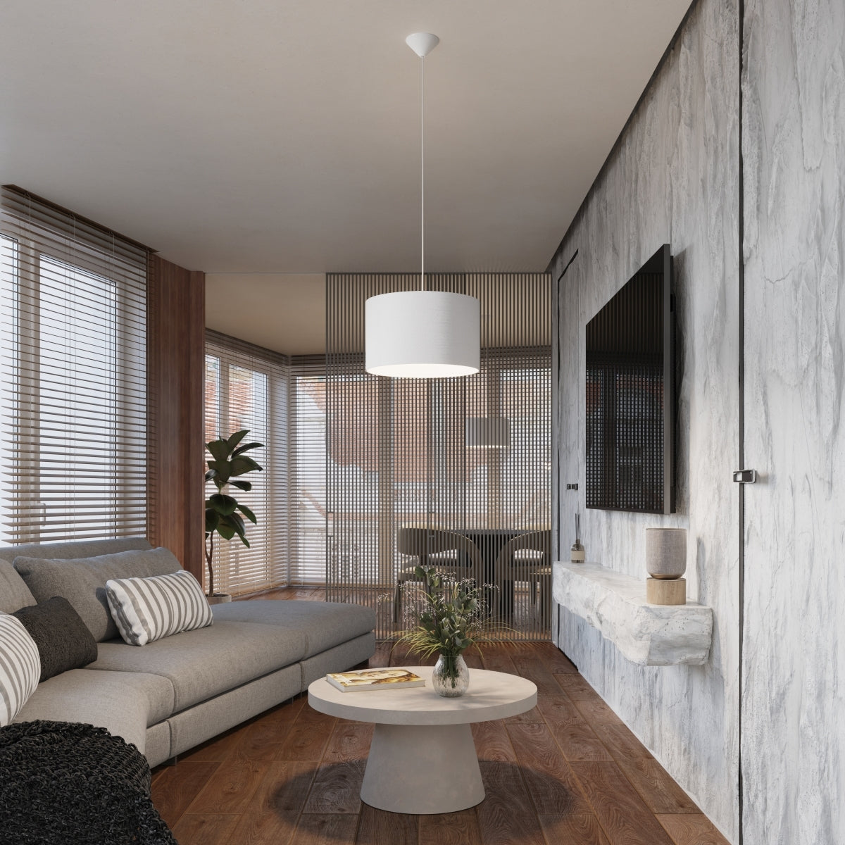 Suspension Loft Cylindrique 30 blanc
