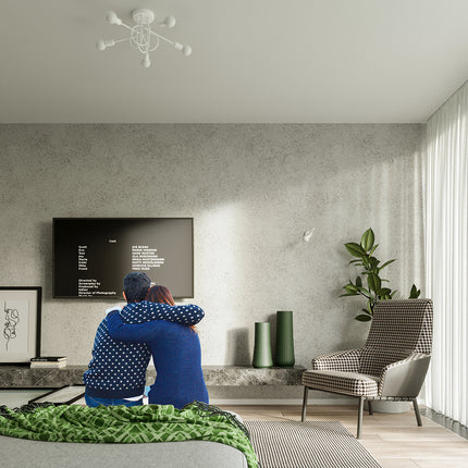 Moderne Wandleuchte Loop in Weiß