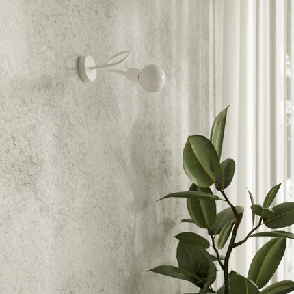 Moderne Wandleuchte Loop in Weiß