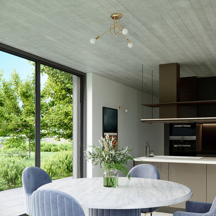 Moderne Wandleuchte Loop in glänzendem Gold