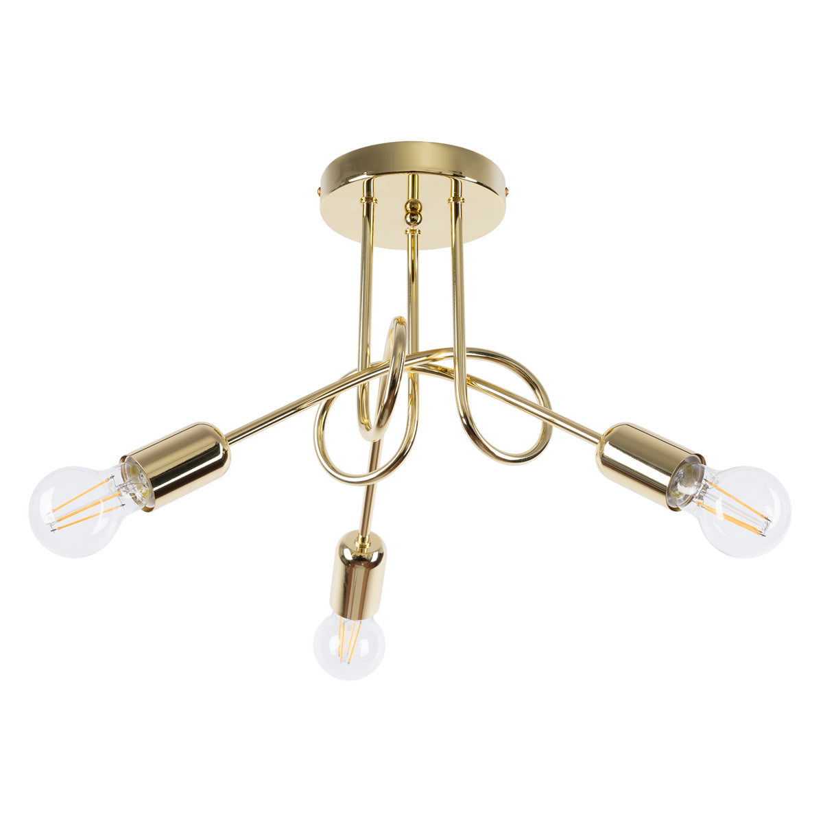 Lustre Loop Moderne 3 or brillant