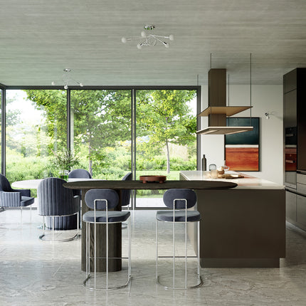 Lámpara de pared moderna cromada Loop