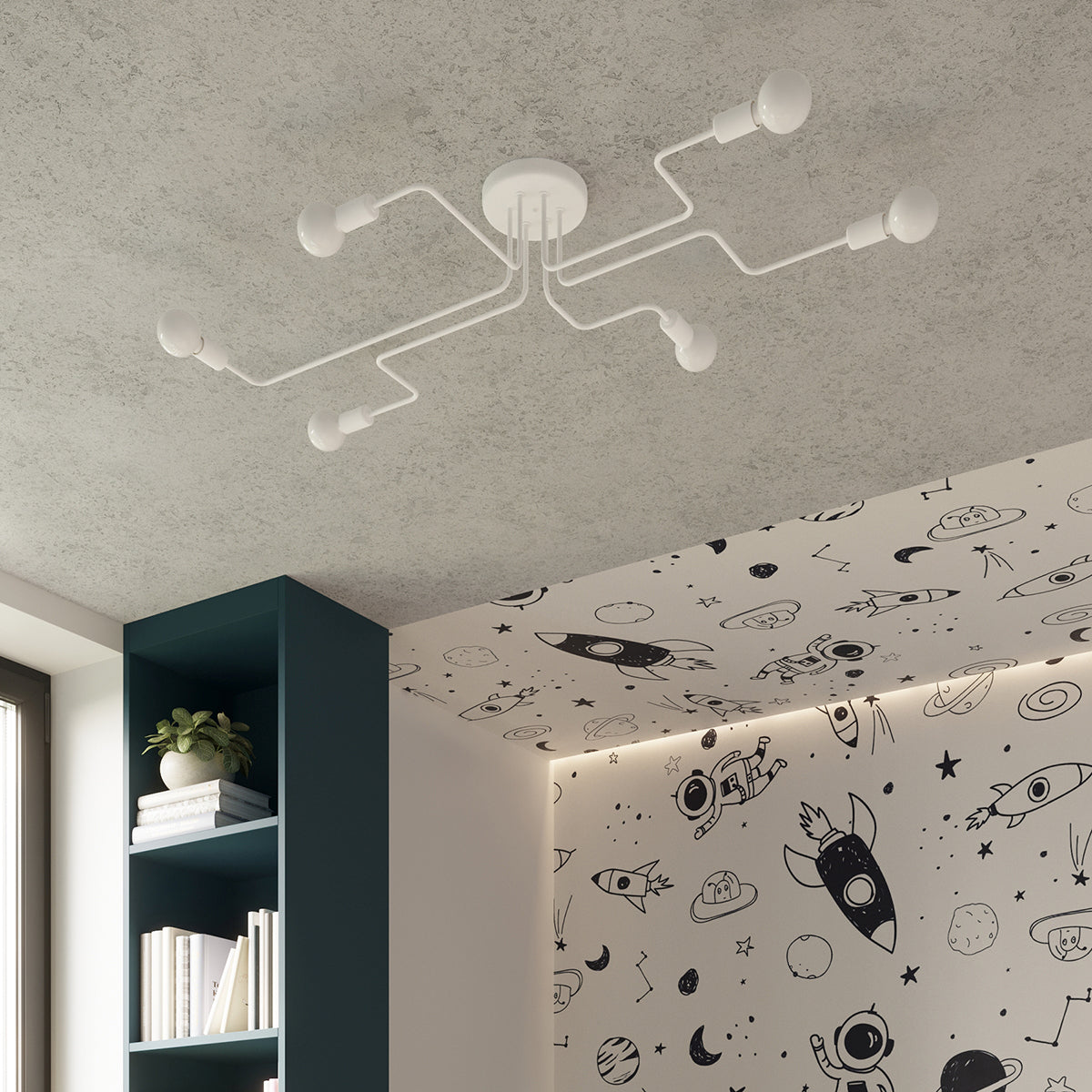 Lustre Design Flex 8 blanc