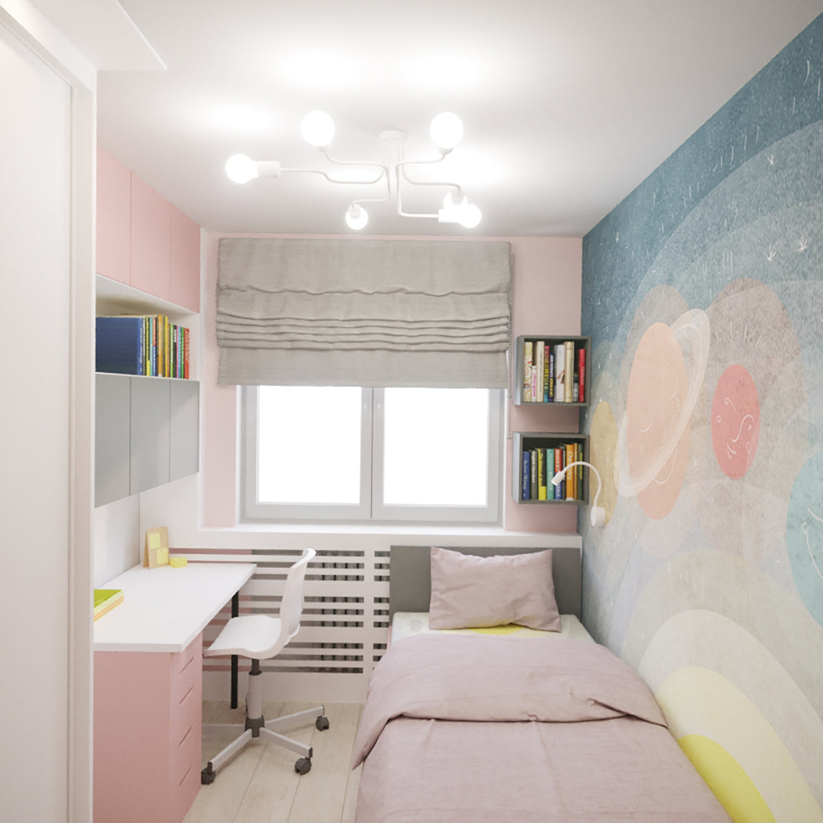 Lustre Design Flex 8 blanc