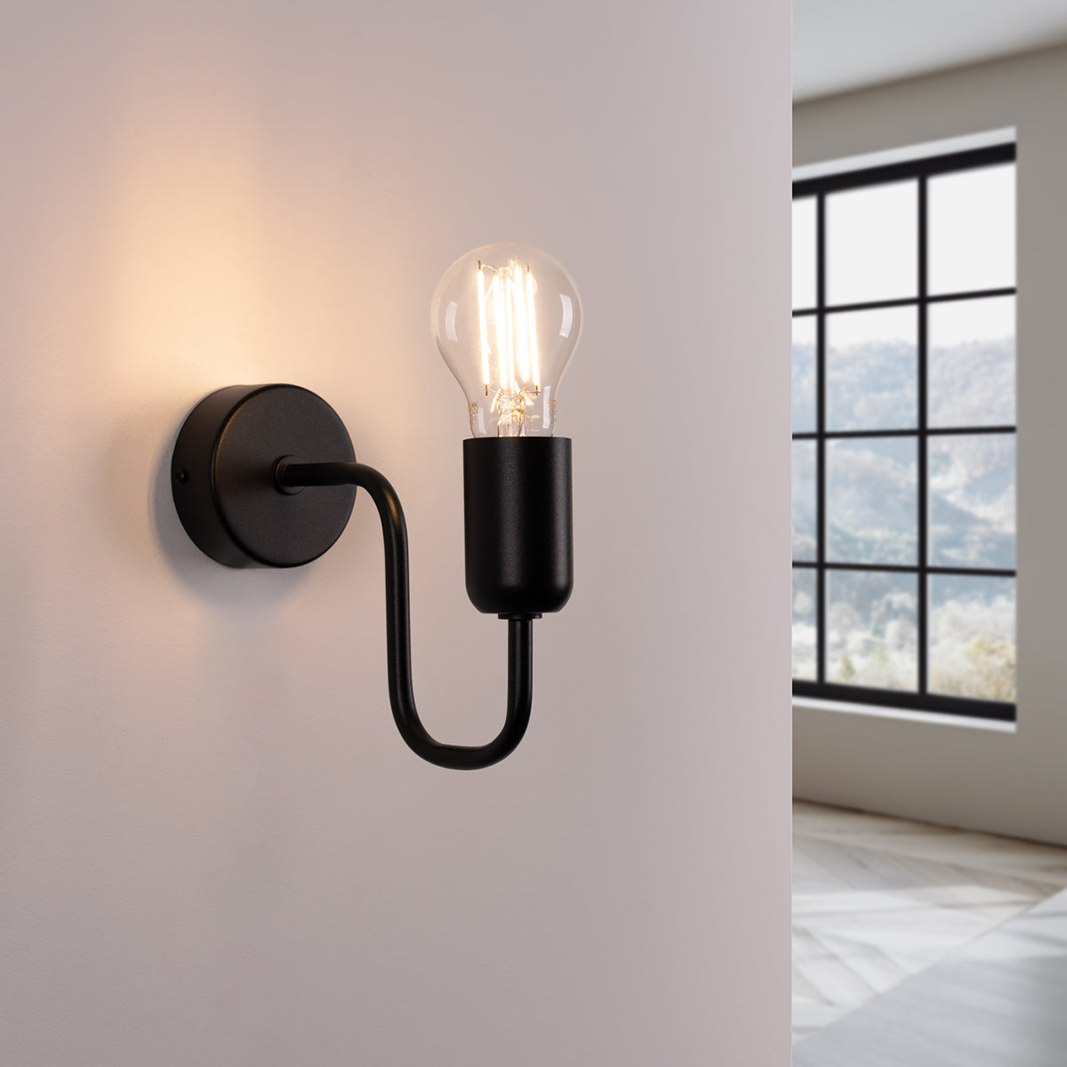 Black Flex Design Wall Light