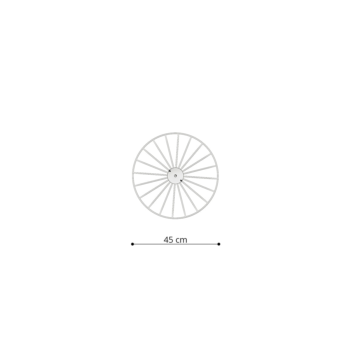 Suspension Roue Lumineuse 45 noir