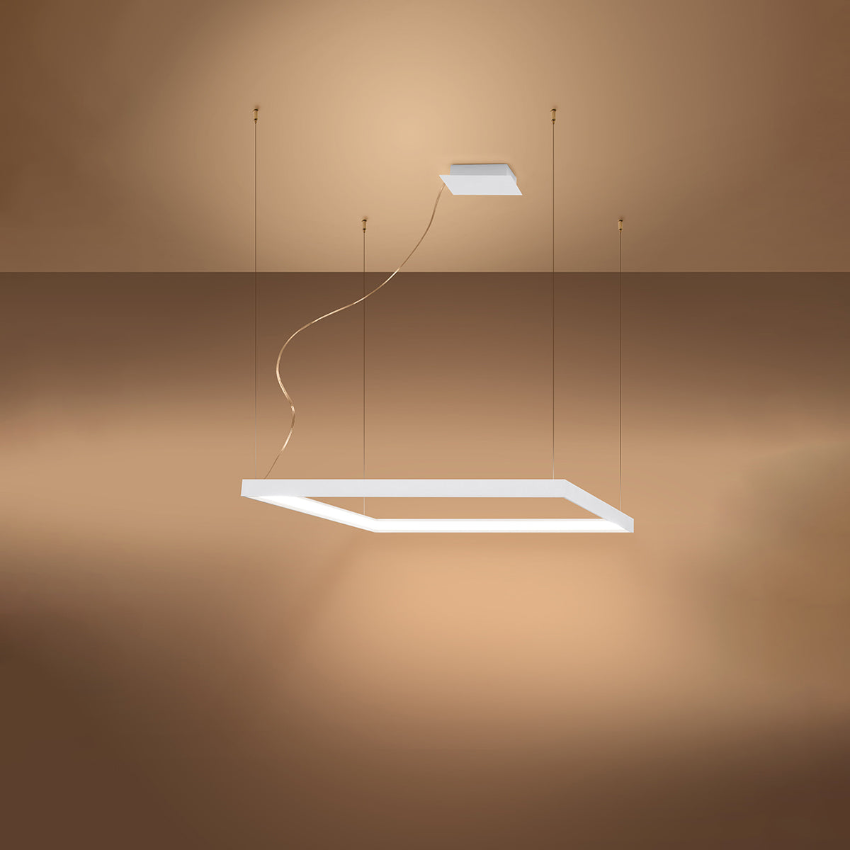 Lustre Carré Pure M blanc 3000K