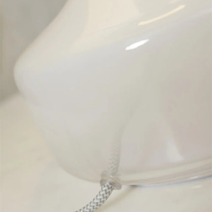 Reykjavik Tischlampe, weißes und schwarzes Glas, 45 cm