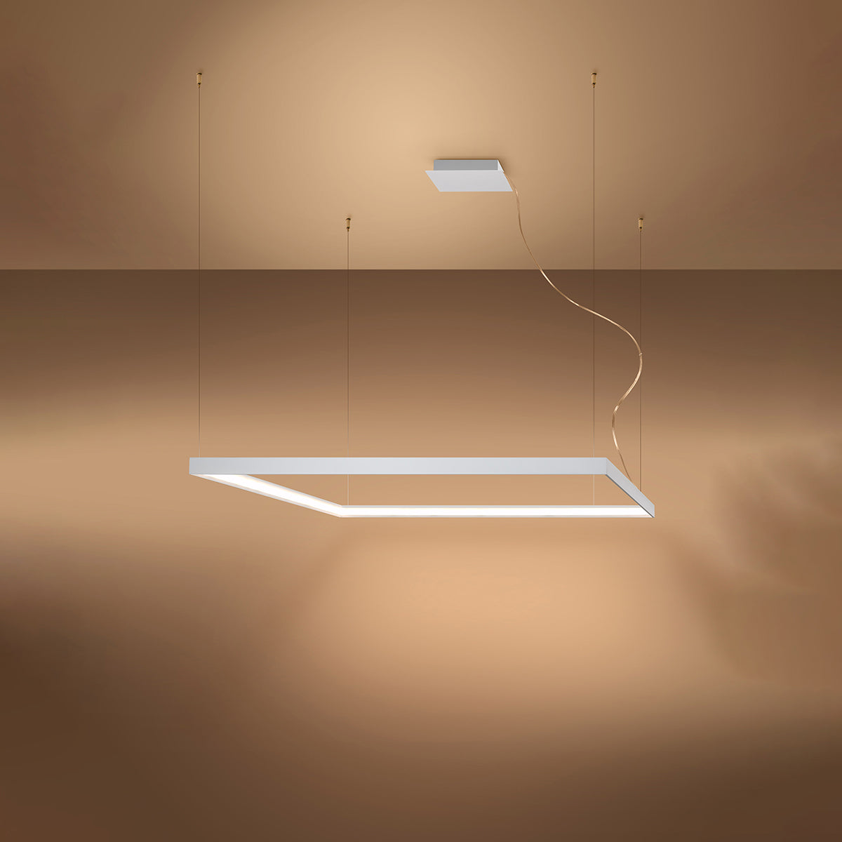 Lustre Carré Pure L blanc 3000K