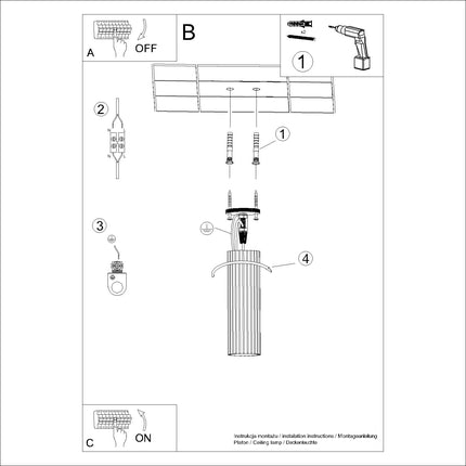 Lámpara de techo blanca Oslo 20