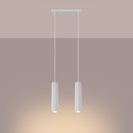Oslo 2 weiße Pendelleuchte