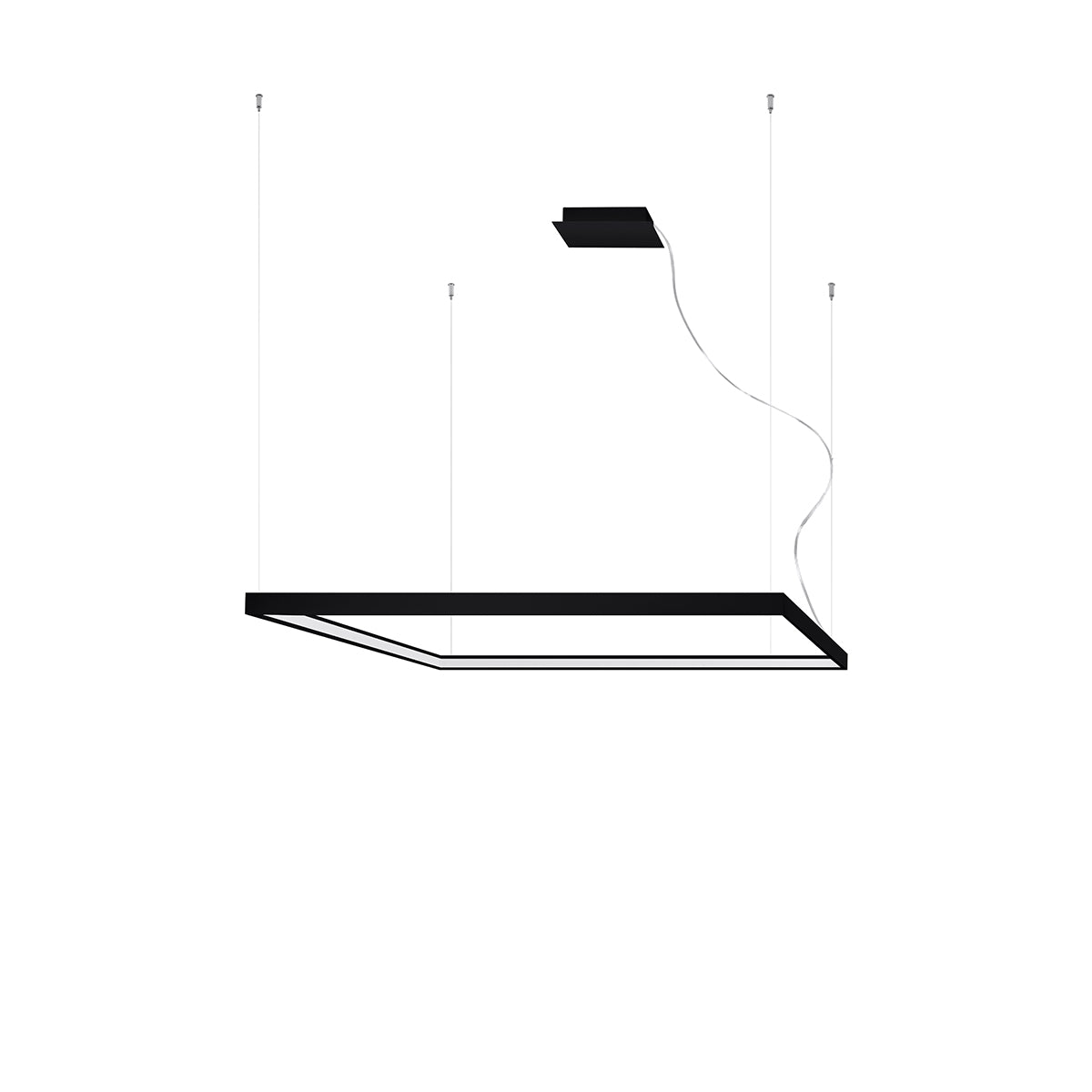 Lustre Carré Pure L noir 3000K