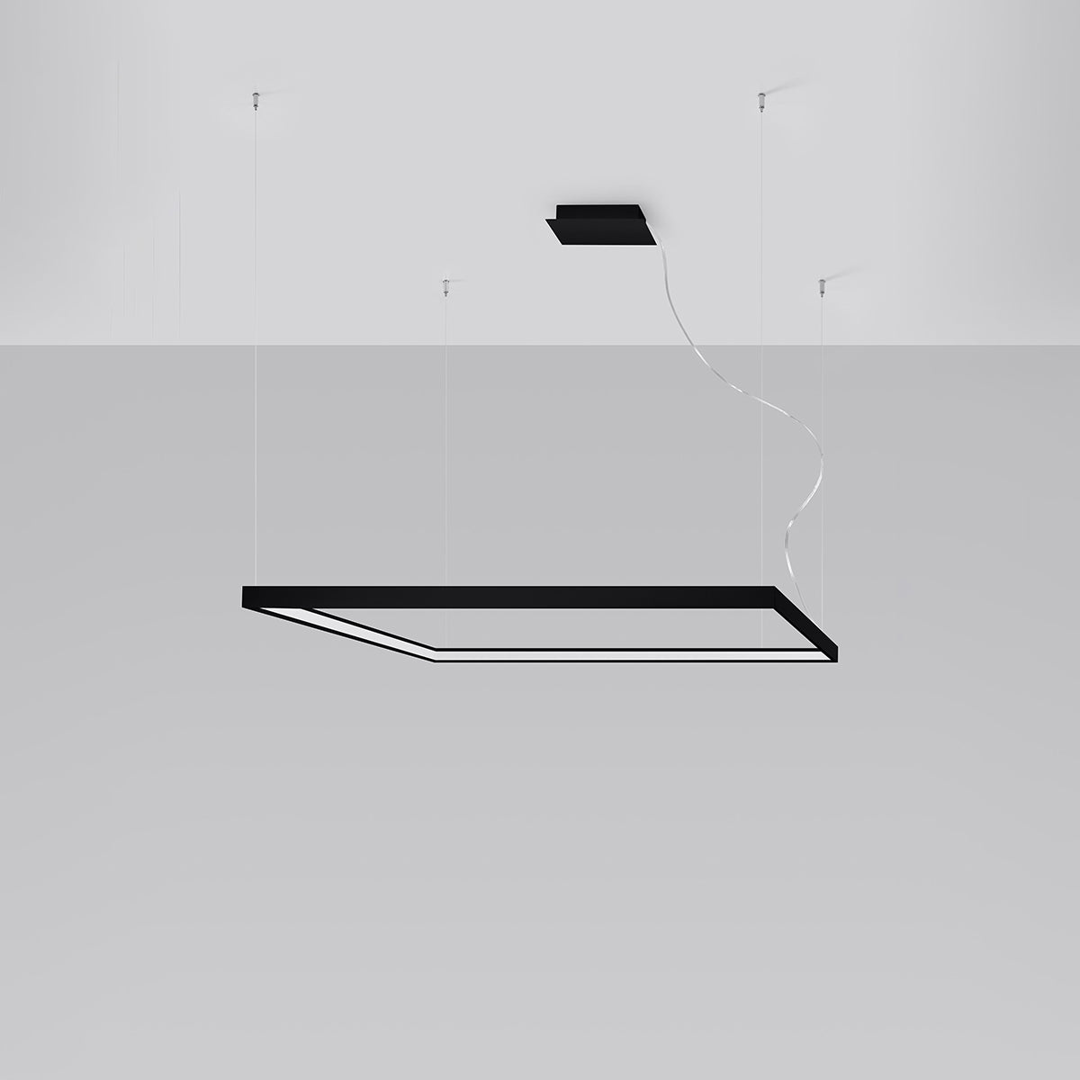 Lustre Carré Pure L noir 3000K